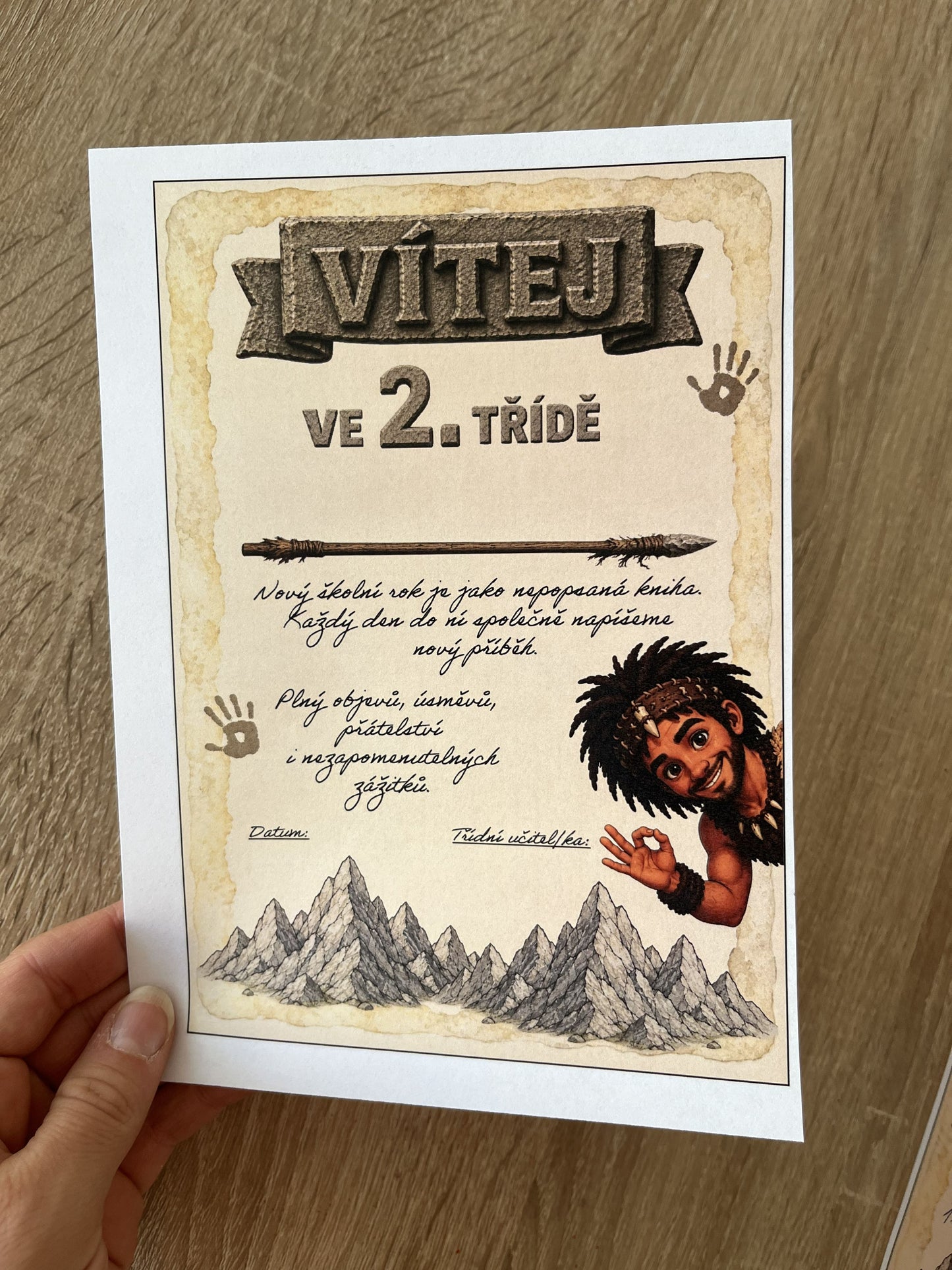 Uvítací listy - PRAVĚK (výzdoba)