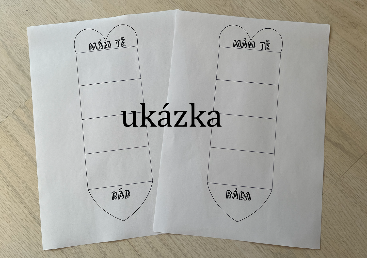 Skládací srdíčko