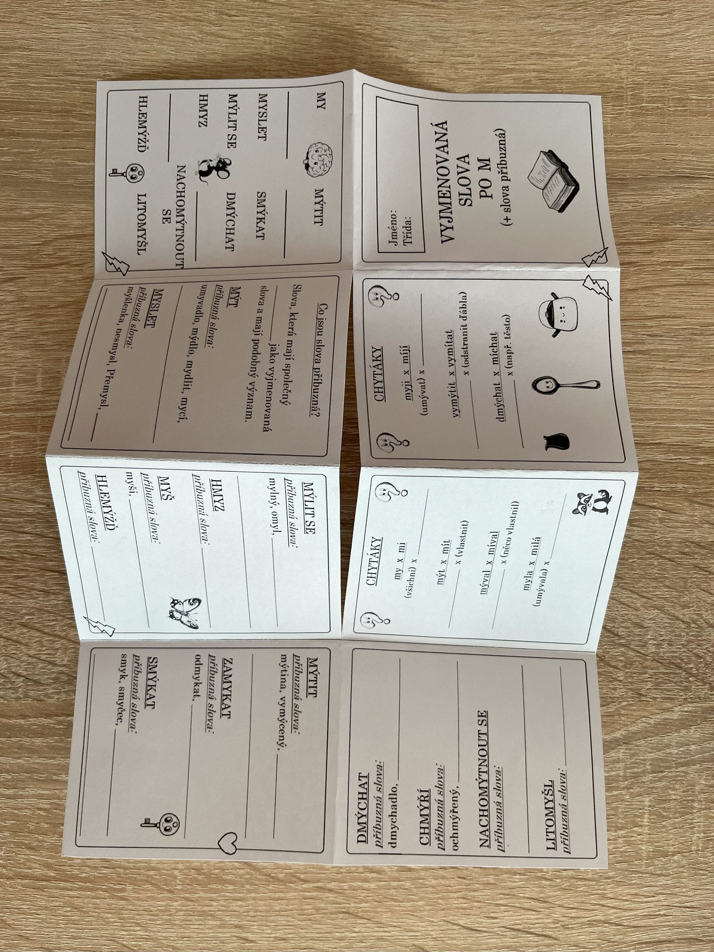 Vyjmenovaná slova B, L, M - přehled