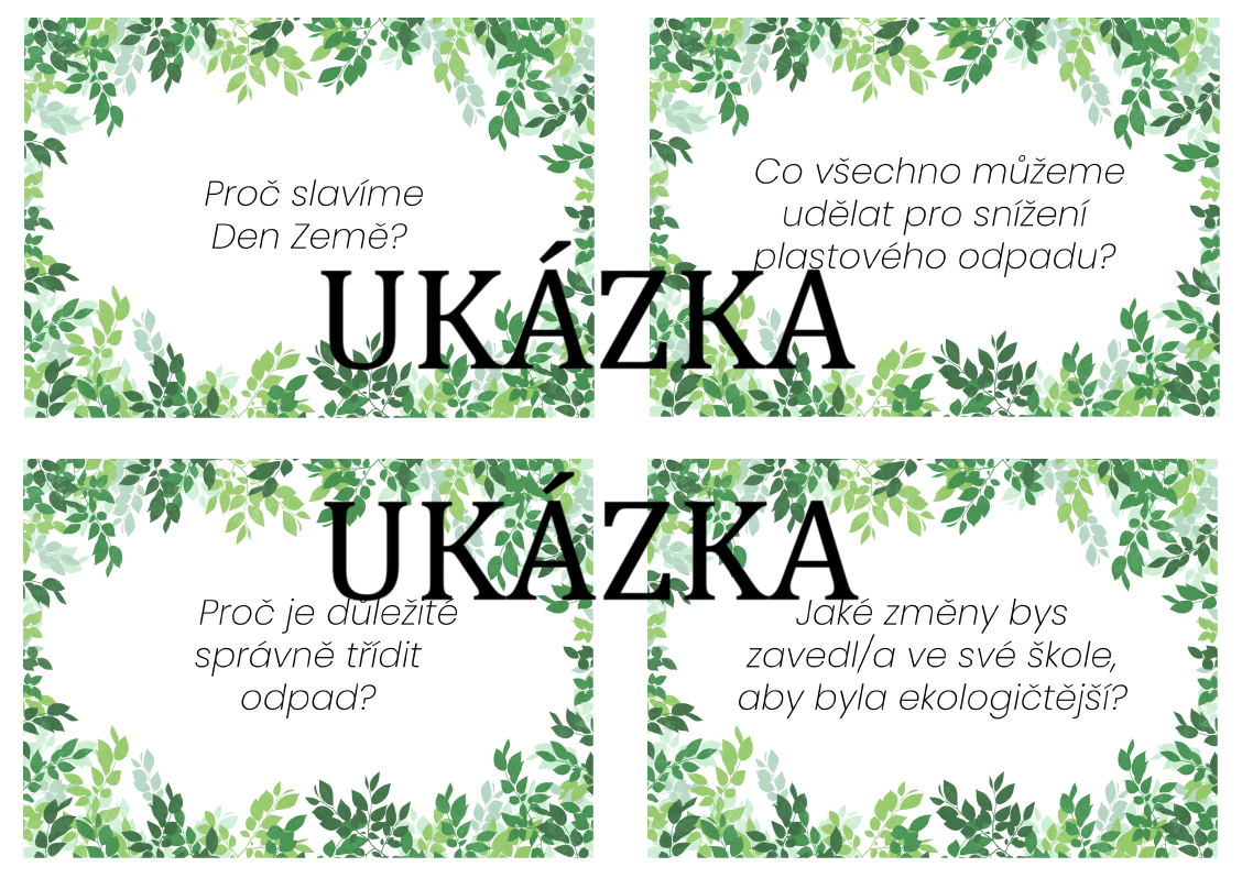 Den Země - komunikační kartičky