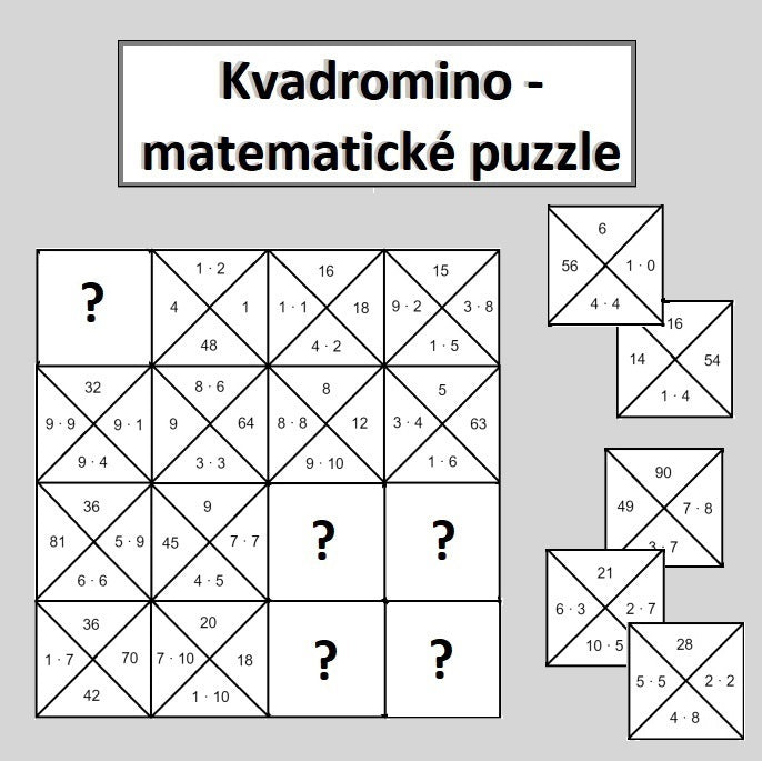 Kvadromino - matematické puzzle
