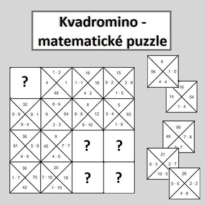 Kvadromino - matematické puzzle