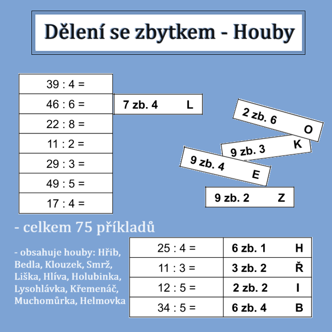 Dělení se zbytkem - Houby