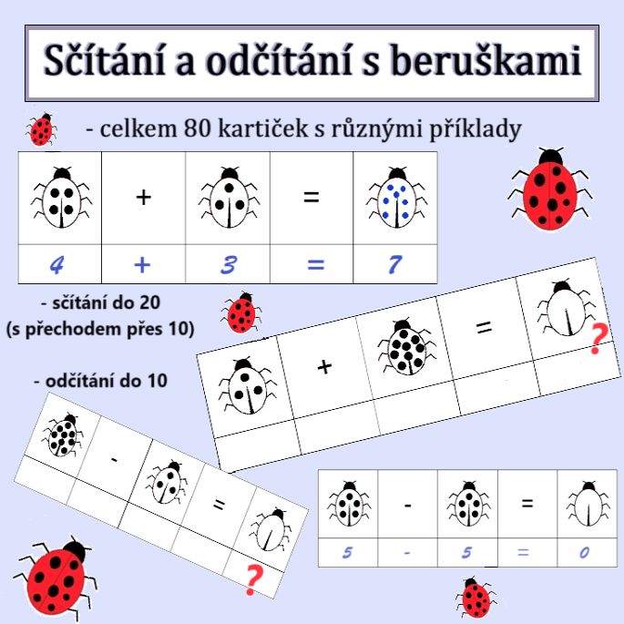 Sčítání a odčítání s beruškami