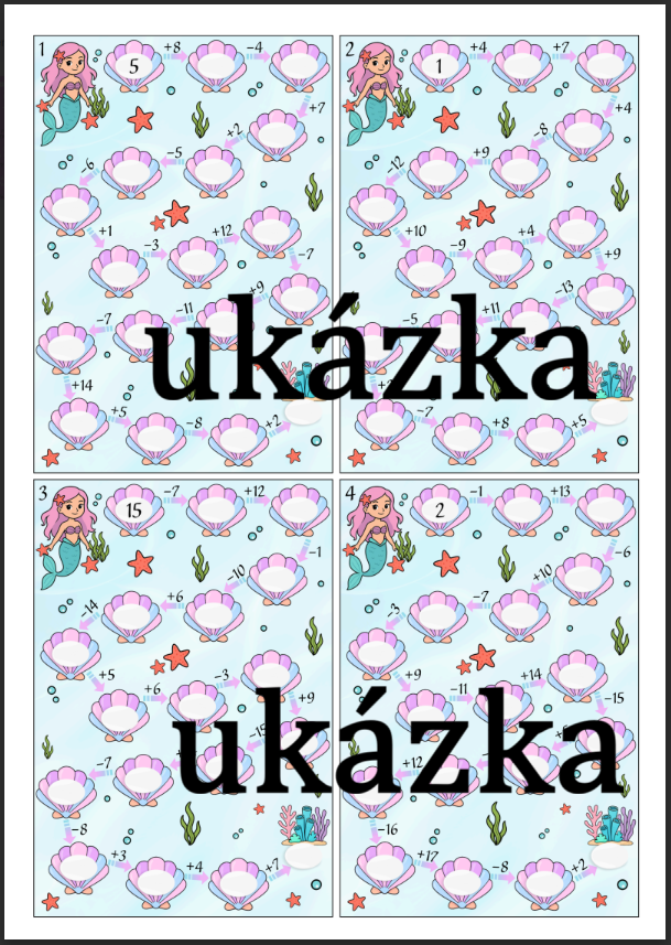 Matematické řetězce – mořský svět