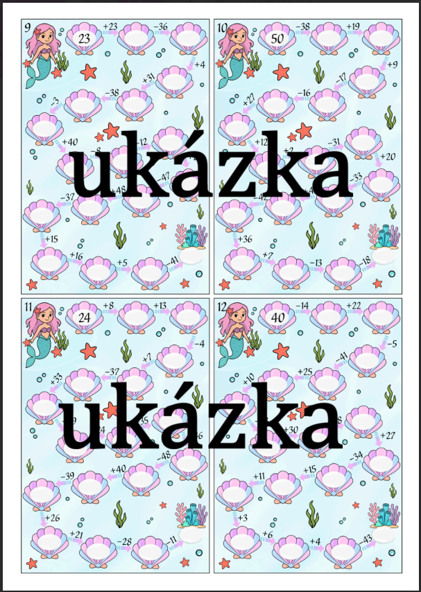 Matematické řetězce – mořský svět