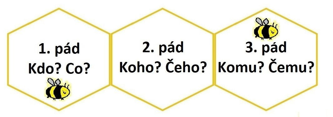 Pády podstatných jmen s včeličkou