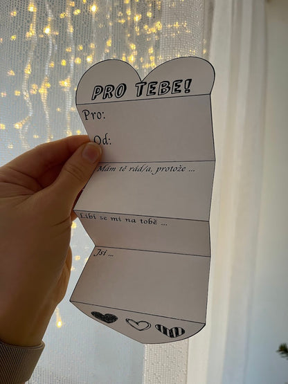 Skládací srdíčko