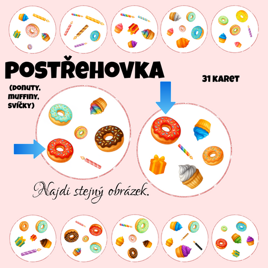 Postřehovka - donuty, muffiny, svíčky