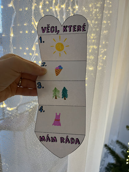 Skládací srdíčko