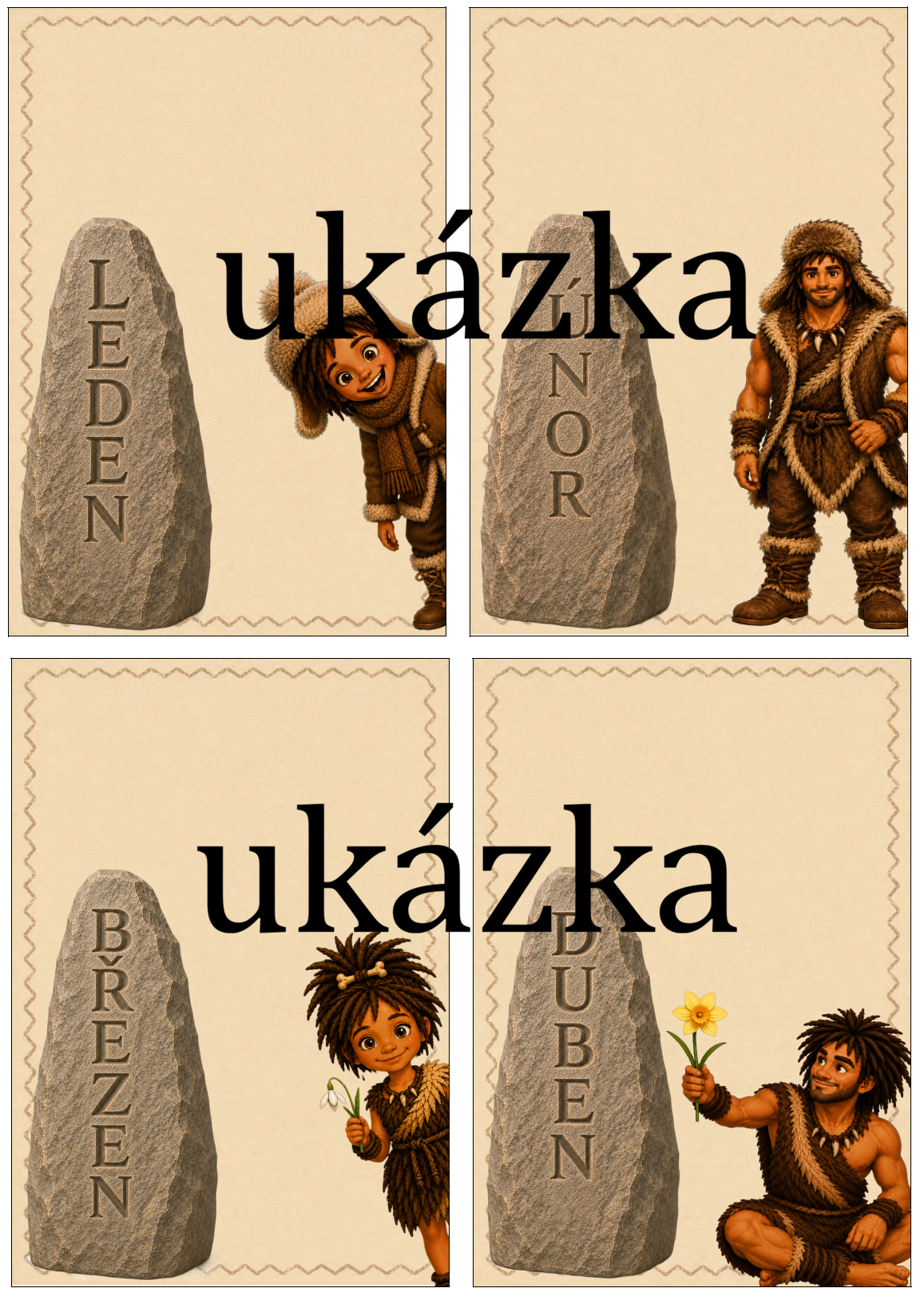 Narozeniny - PRAVĚK (výzdoba)