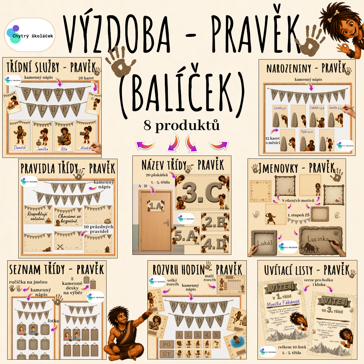 Výzdoba PRAVĚK - balíček (předprodej)