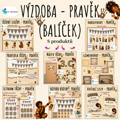 Výzdoba PRAVĚK - balíček (předprodej)