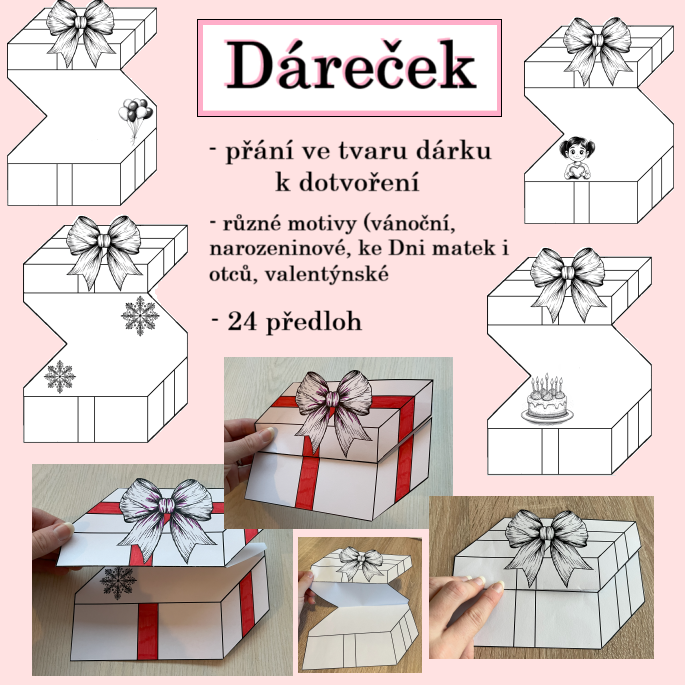 Dáreček - přání (předlohy)