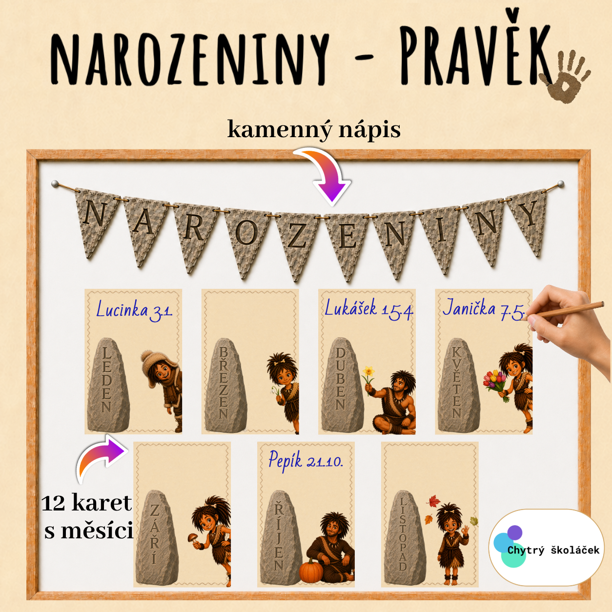 Narozeniny - PRAVĚK (výzdoba)