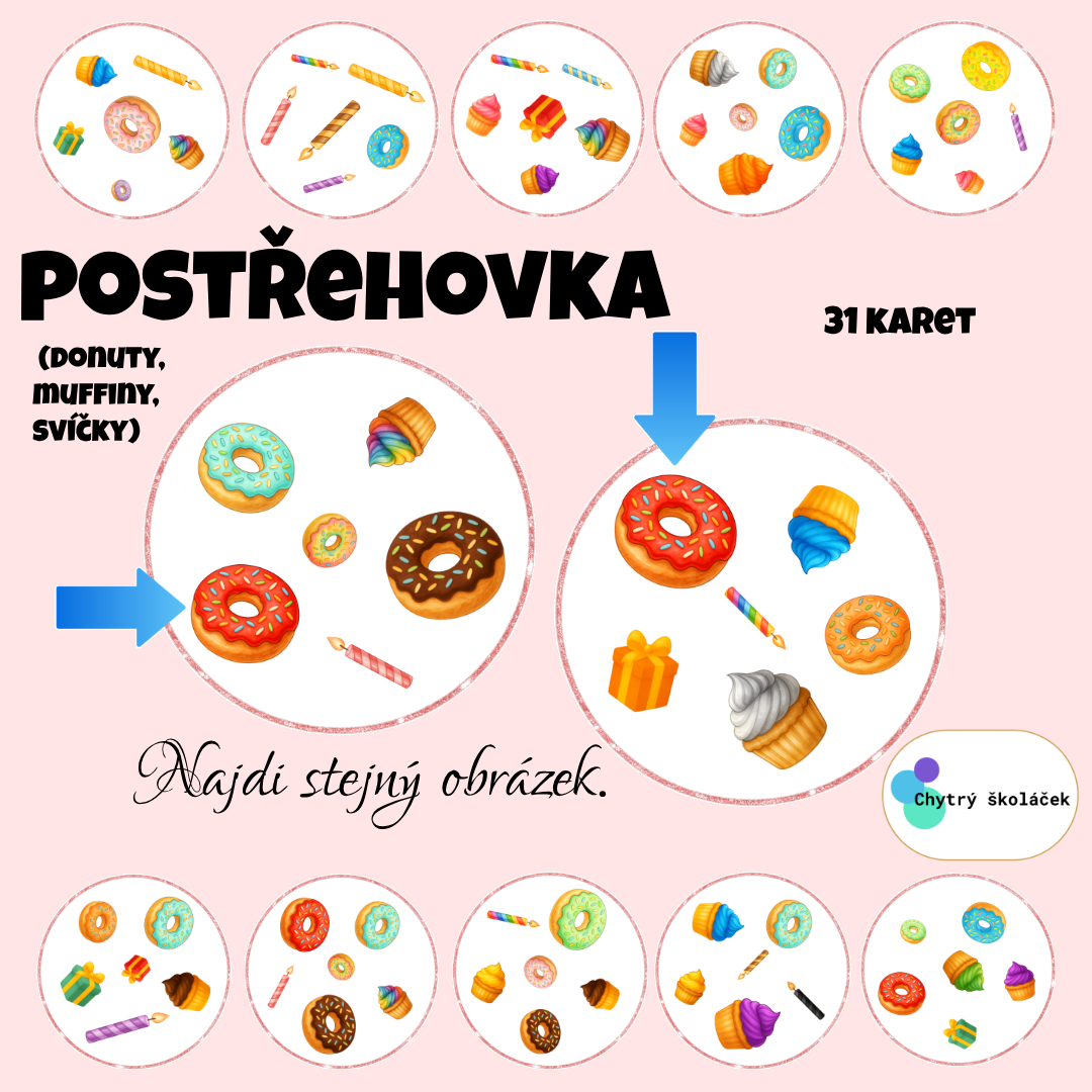 Postřehovka - donuty, muffiny, svíčky