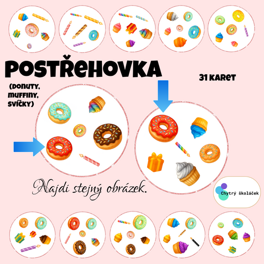 Postřehovka - donuty, muffiny, svíčky