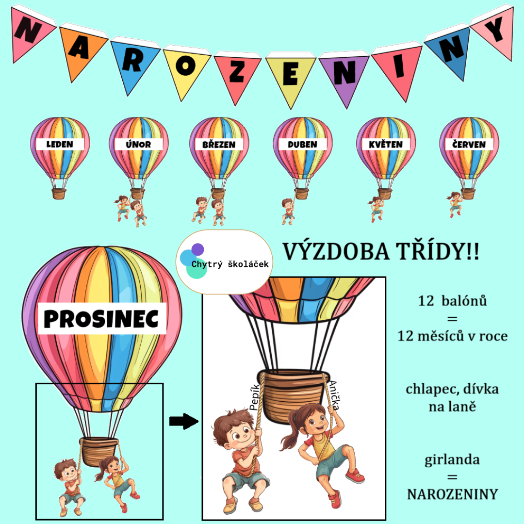 Narozeninovník - horkovzdušný balón