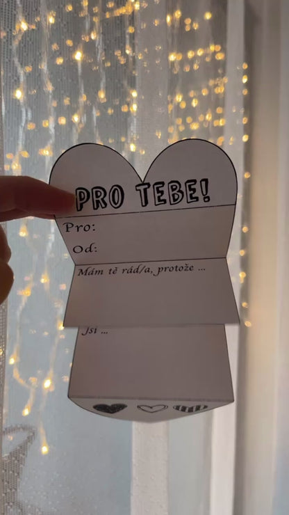 Skládací srdíčko