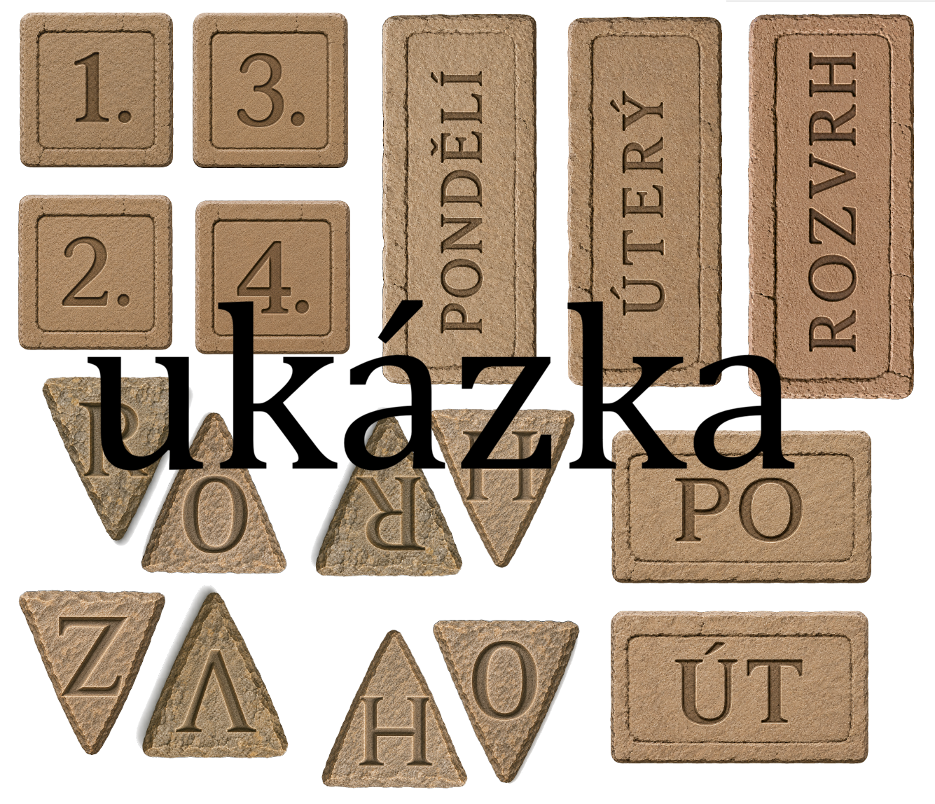 Rozvrh hodin (malý i velký) - PRAVĚK (výzdoba)