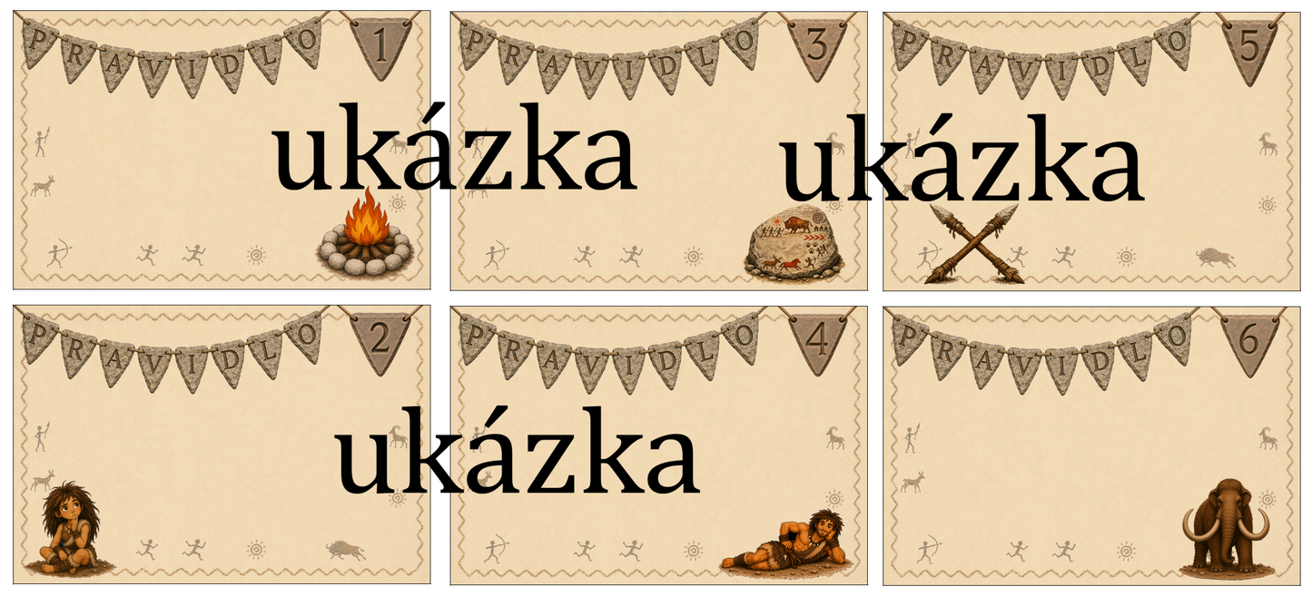 Pravidla třídy - PRAVĚK (výzdoba)