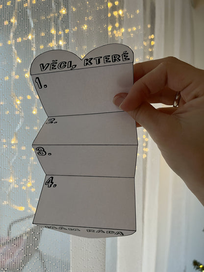 Skládací srdíčko