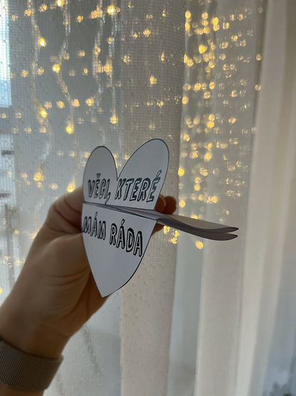 Skládací srdíčko